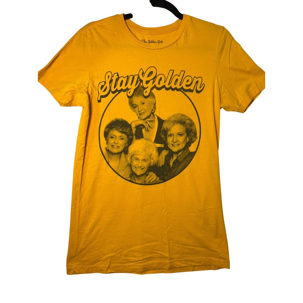 The Golden Girls Stay Golden Graphic‎ T-Shirt Yellow Size Small ABC Studios